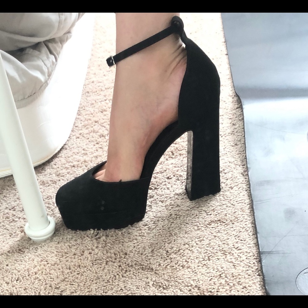 Black Platform Heels (ASOS) with Ankle Strap
